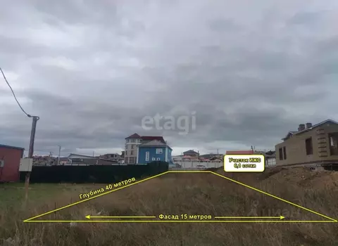 Участок в Краснодарский край, Анапа ул. Поликарпова (6.1 сот.)