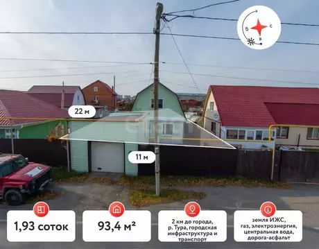 Дом в Тюменская область, Тюмень Парфеново мкр, ул. Мусы Джалиля (93 м)