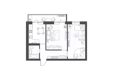 2-к кв. Волгоградская область, Волгоград Квартал жилой комплекс (52.11 ...