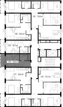 Квартира-студия: деревня Сапроново, микрорайон Купелинка, квартал ...