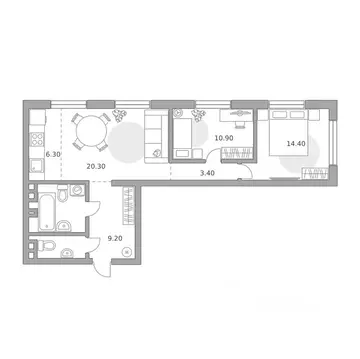 3-к кв. Башкортостан, Уфа Зеленая Роща жилрайон, Лесная Симфония жилой ...
