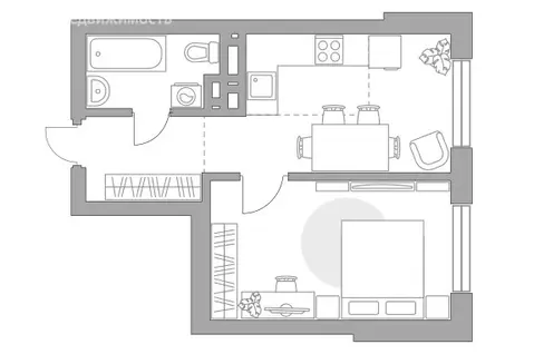 2-комнатная квартира: Уфа, жилой район Зелёная Роща, жилой комплекс ...