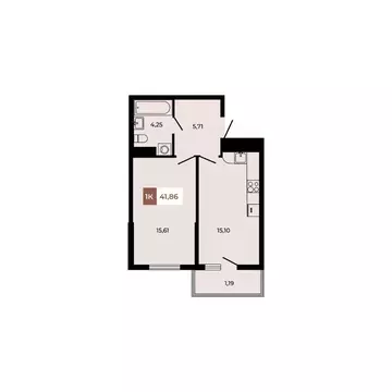 1-к кв. Ростовская область, Аксайский район, Щепкинское с/пос, пос. ...