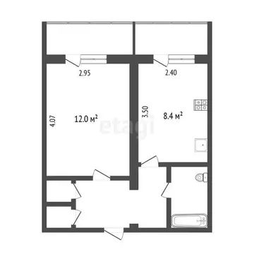 1-комнатная квартира: Петропавловск-Камчатский, проспект Циолковского, ...