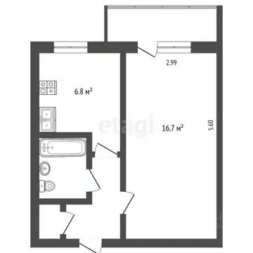 1-к кв. Ярославская область, Ярославль Клубная ул., 11к2 (30.6 м)