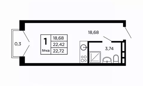 Студия Смоленская область, Смоленск проезд Маршала Конева, 32 (22.75 ...