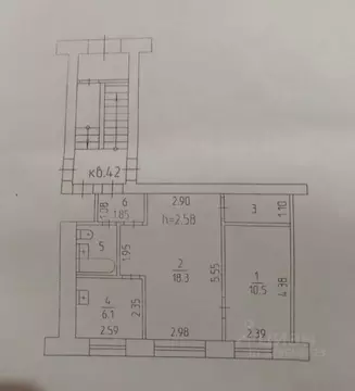 2-к кв. Пермский край, Пермь Студенческая ул., 22 (43.0 м)