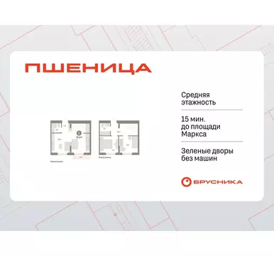 2-комнатная квартира: Новосибирский район, рабочий посёлок Краснообск, ...