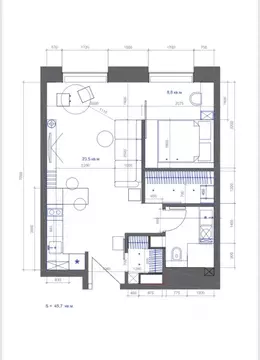 2-к кв. Москва Ходынская ул., 2 (45.0 м)