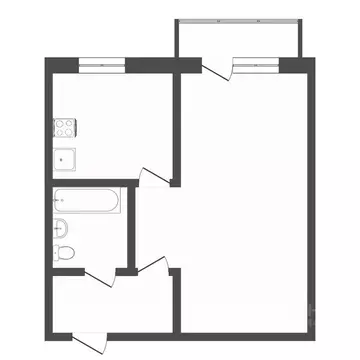 1-к кв. Тюменская область, Тюмень ул. 50 лет Октября, 64 (32.0 м)