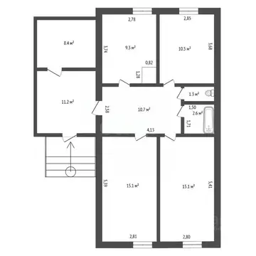 3-к кв. Амурская область, Серышево пгт ул. Трудовая, 56/10 (86.5 м)