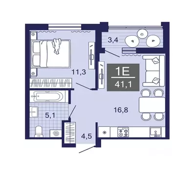 1-к кв. Тюменская область, Тюменский муниципальный округ, д. Дербыши ...