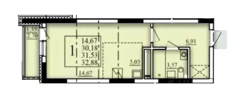 1-к кв. Башкортостан, Уфа Затон-Восточный жилрайон, Паруса жилой ...