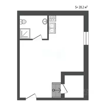 Студия Санкт-Петербург остров Канонерский, 17 (28.2 м)