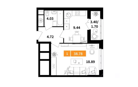 1-к кв. Московская область, Химки Планерный квартал жилой комплекс ...