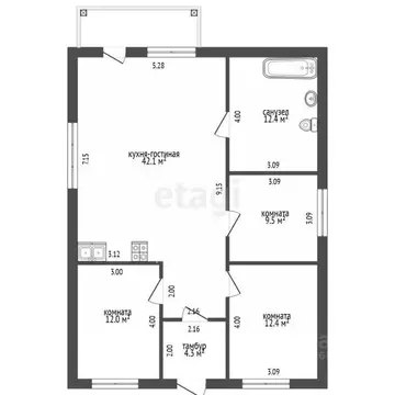 Дом в Саратовская область, Балашов просп. Космонавтов (93 м)