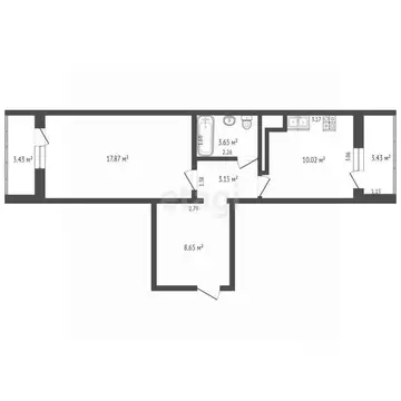 1-к кв. Ростовская область, Ростов-на-Дону ул. Платона Кляты, 15 (43.3 ...