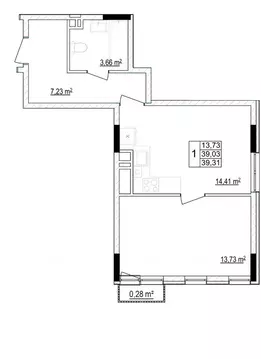 1-к кв. Белгородская область, Белгородский район, Новосадовское с/пос, ...