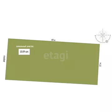 Участок в Тюмень, садовое товарищество Ясень, Четвёртая улица (10.86 ...