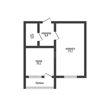 1-комнатная квартира: Краснодар, улица Генерала Трошева, 33 (37.6 м)