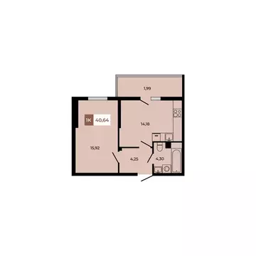 1-комнатная квартира: Щепкинское сельское поселение, посёлок ...