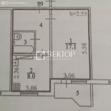 1-комнатная квартира: Ярославль, улица Туманова, 7 (36.1 м)