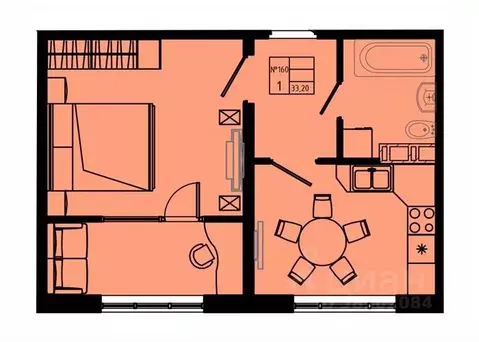 1-к кв. Ленинградская область, Коммунар г. Гатчинский муниципальный ...