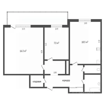 2-к кв. Бурятия, Улан-Удэ Аэропорт мкр, 30 (50.8 м)