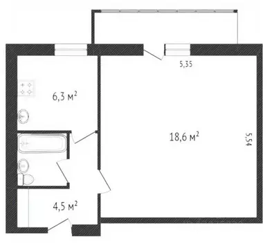 1-к кв. Ярославская область, Ярославль ул. Гоголя, 3к2 (33.5 м)