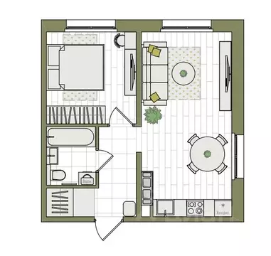 2-к кв. Кировская область, Киров ул. Чистопрудненская, 13А (39.3 м)