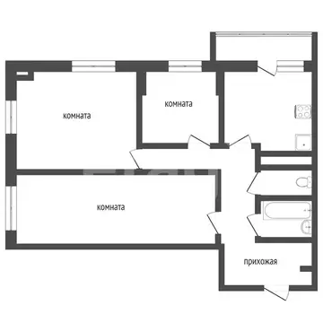 3-комнатная квартира: Тобольск, 15-й микрорайон, 30 (79.3 м)