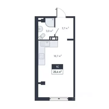 Студия Ленинградская область, Мурино Всеволожский район, Ромашки жилой ...