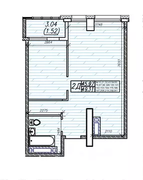 2-к кв. Приморский край, Владивосток Суприм жилой комплекс (44.7 м)