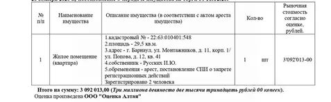 Свободной планировки кв. Алтайский край, Барнаул ул. Монтажников, 11/1 ...