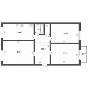 3-к кв. Мордовия, Саранск Коммунистическая ул., 95 (63.5 м)