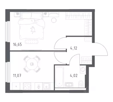 1-к кв. Башкортостан, Уфа ул. Минигали Губайдуллина, 8к9 (35.86 м)