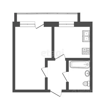 1-к кв. Тюменская область, Тюмень ул. Западносибирская, 12к3 (26.6 м)