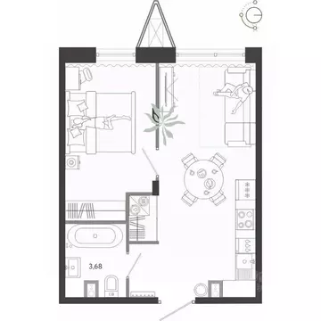 2-к кв. Приморский край, Владивосток Бархатная ул., 13 (39.0 м)