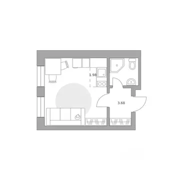 Студия Московская область, Балашиха 39-й мкр, Пехра жилой комплекс, к8 ...