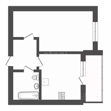 1-к кв. Тульская область, Тула ул. Героя России Зиничева, 1 (31.0 м)