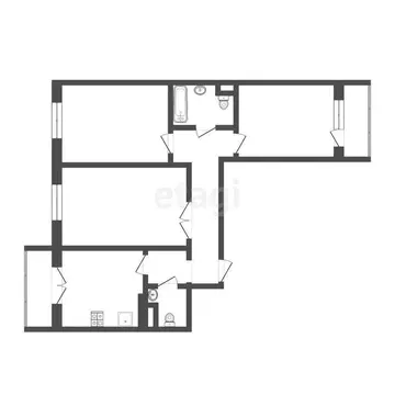 3-комнатная квартира: Дмитров, Большевистская улица, 20 (99.2 м)