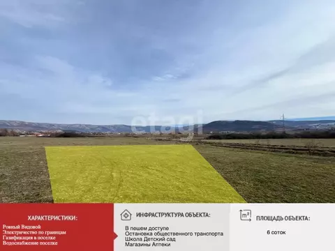 Участок в Крым, Симферопольский район, с. Доброе ул. Клубничная (6.0 ...