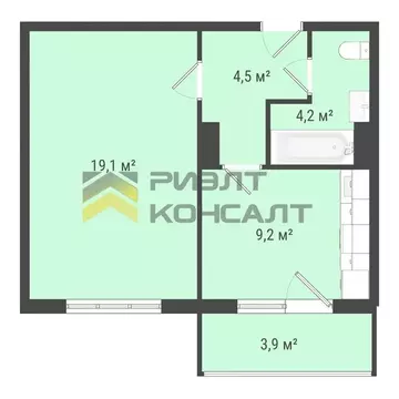 1-комнатная квартира: Омск, микрорайон Заозёрный, улица Сергея ...