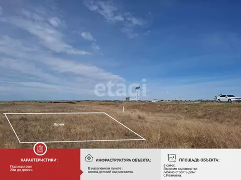 Участок в Крым, Сакский район, с. Ивановка  (8.0 сот.)