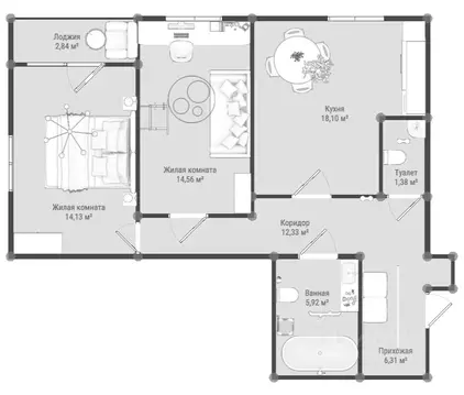 3-к кв. Крым, Керчь  (74.15 м)