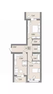 2-к кв. Воронежская область, Рамонский район, с. Ямное ул. Багратиона, ...