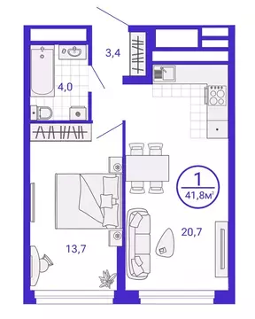 1-к кв. Свердловская область, Екатеринбург Уктус жилрайон, Астон ...