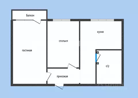 2-к кв. Дагестан, Махачкала ул. Магомедтагирова, 184 (49.0 м)