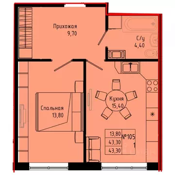 1-к кв. Ленинградская область, Коммунар г. Гатчинский муниципальный ...
