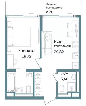 2-комнатная квартира: Республика Крым, Саки, курортный кластер Темпо ...